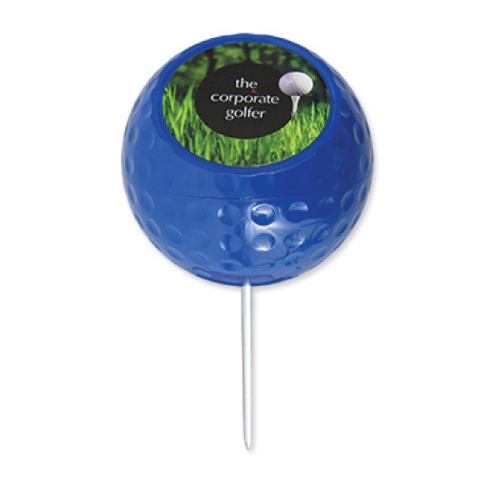 Promotional Dimple Tee Markers Blue